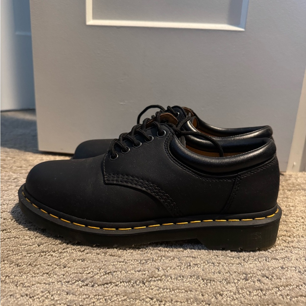 Black Leather Men's Shoes, Dr Martens
